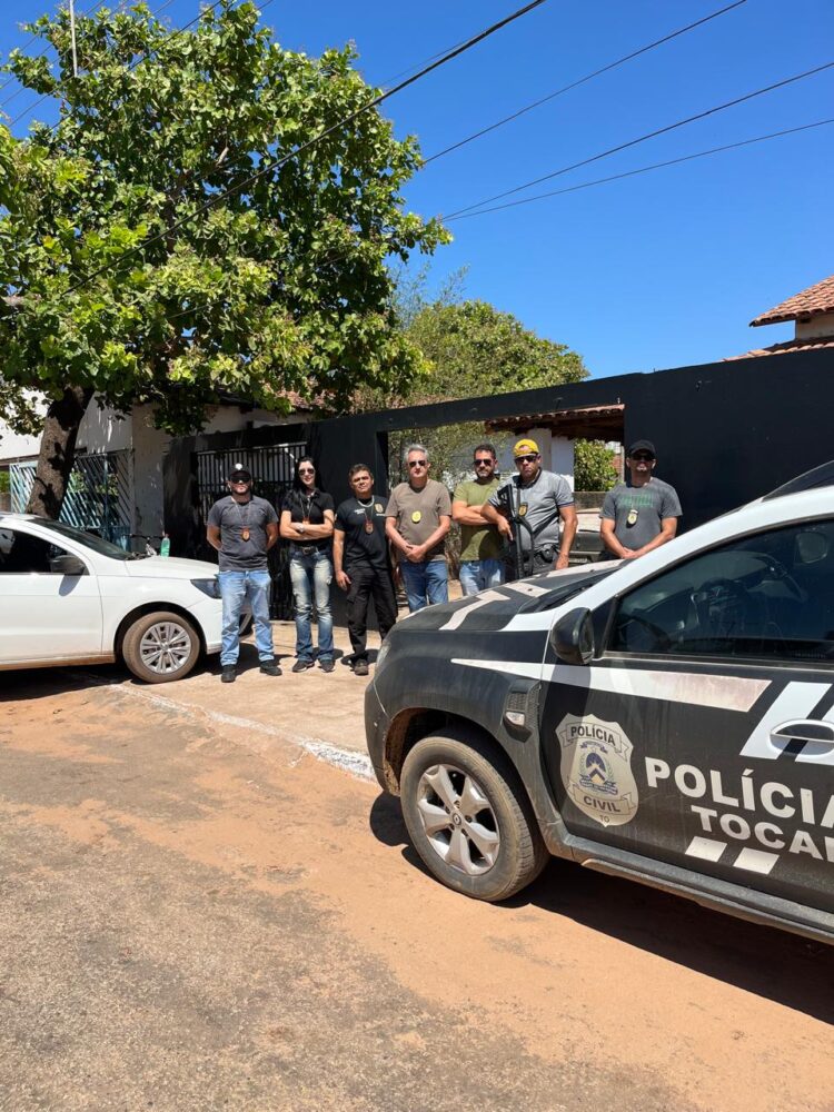 Equipes da Polícia Civil de Arraias cumpriram um mandado de prisão contra um homem de 65 anos, na zona rural do município de Paranã - Divulgação da SSP/TO.